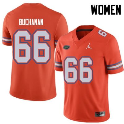 Women's Florida Gators #66 Nick Buchanan NCAA Jordan Brand Orange Authentic Stitched College Football Jersey CDJ2662BF